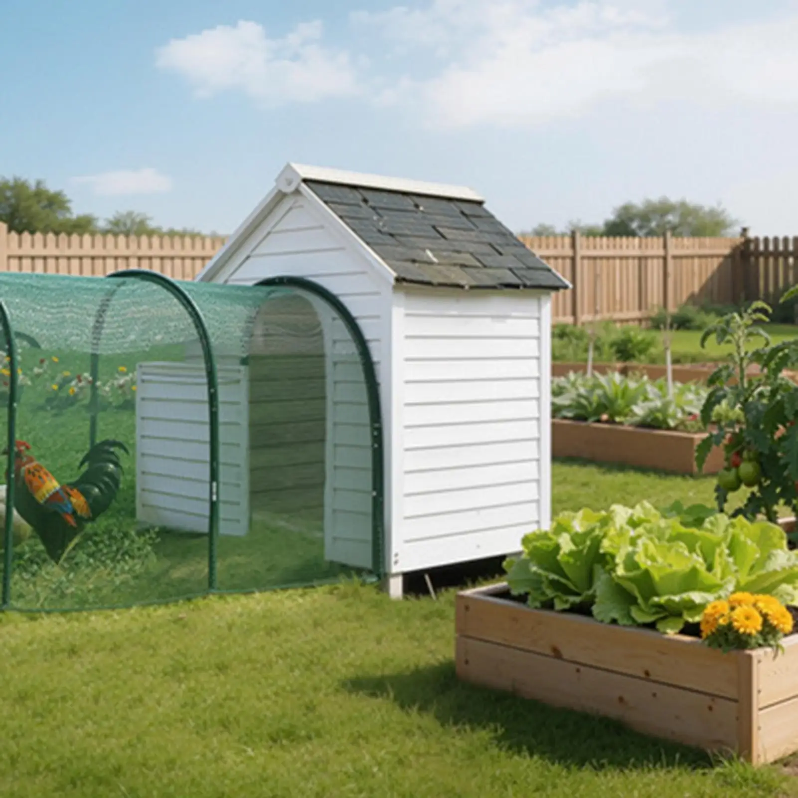Foldable Chicken Tunnel Foldable Outdoor Garden Tunnel Enclosure With Frame Outdoor Chicken Coop For Garden Yard Patio Deck