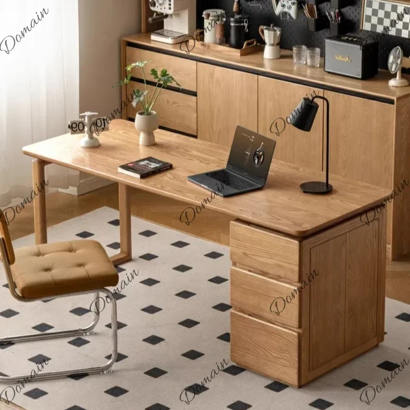 UHV Ash Wood Office Desks Modern Simplicity Hotel New Style Leisure Office Desks Homestay Kitchen Furniture Schreibtisch Ls40bgz
