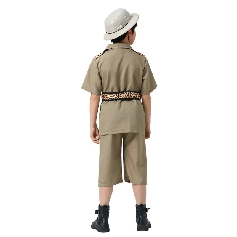 ใหม่ Zoo Keeper เครื่องแต่งกายคอสเพลย์เด็ก Explorer ชุดฮาโลวีนเครื่องแต่งกายสําหรับเด็ก Purim Party เสื้อผ้าปลอมตัว V