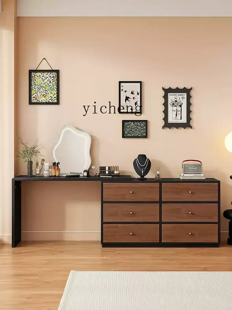 u10 solid wood chest dresser integrated bedroom modern simple makeup table bedside storage makeup table