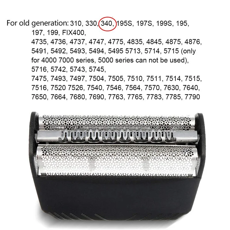 Hoja de repuesto 30B para afeitadora BRAUN 330, 199, 197S-1, 195S-1, 4845, 4745, 5743, 7516, 7475, 7493, 7763, 7783