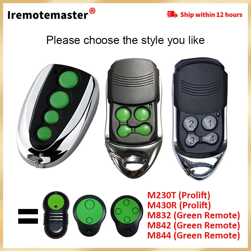 

Для Merlin M832 M842 M844 пульт дистанционного управления гаражными воротами Prolift 230T 430R замена 433,92 МГц подвижный код