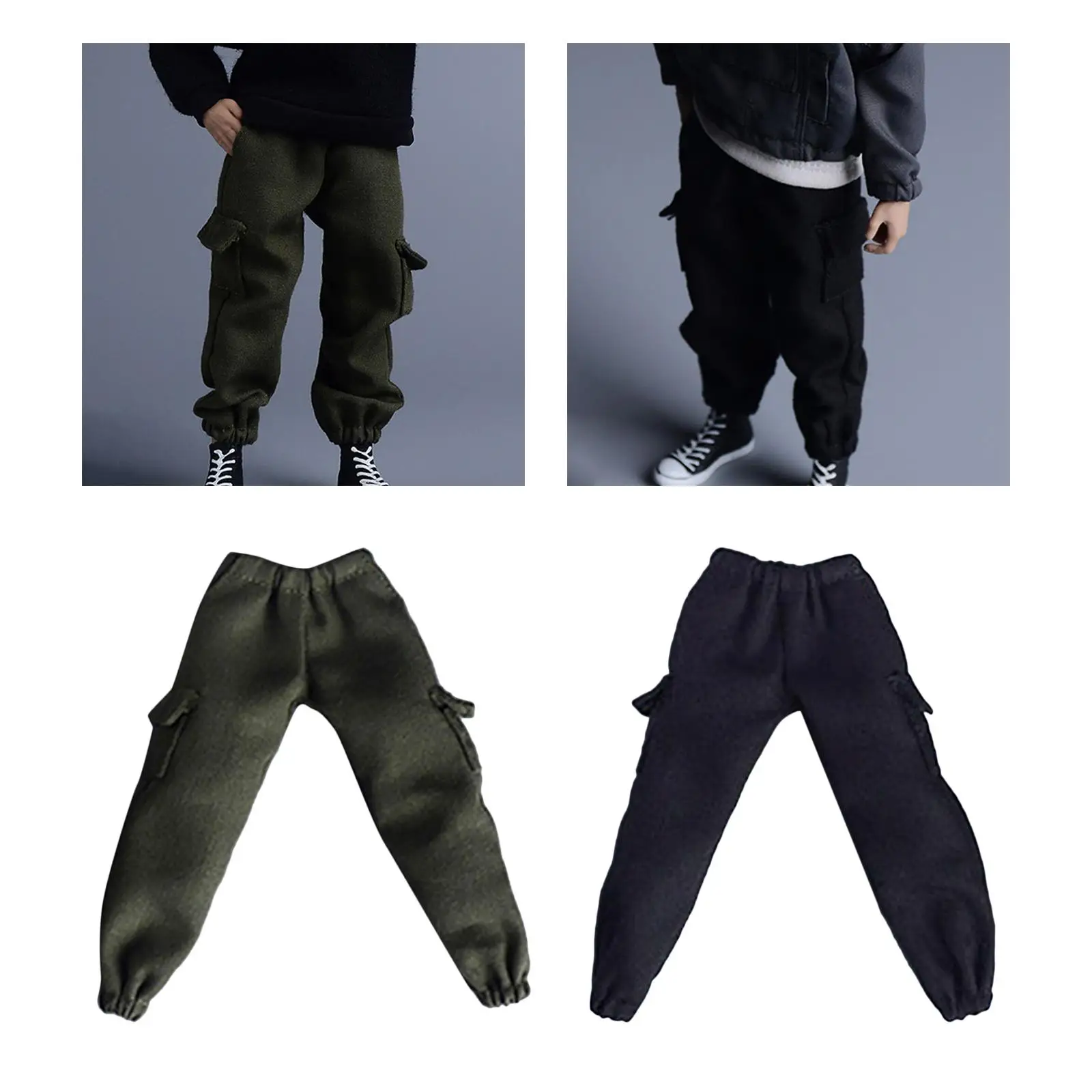 Pantalon cargo pour 6 figurines de soldats, échelle 1/12, vêtements beurre, poupées de corps, 1/12 hommes