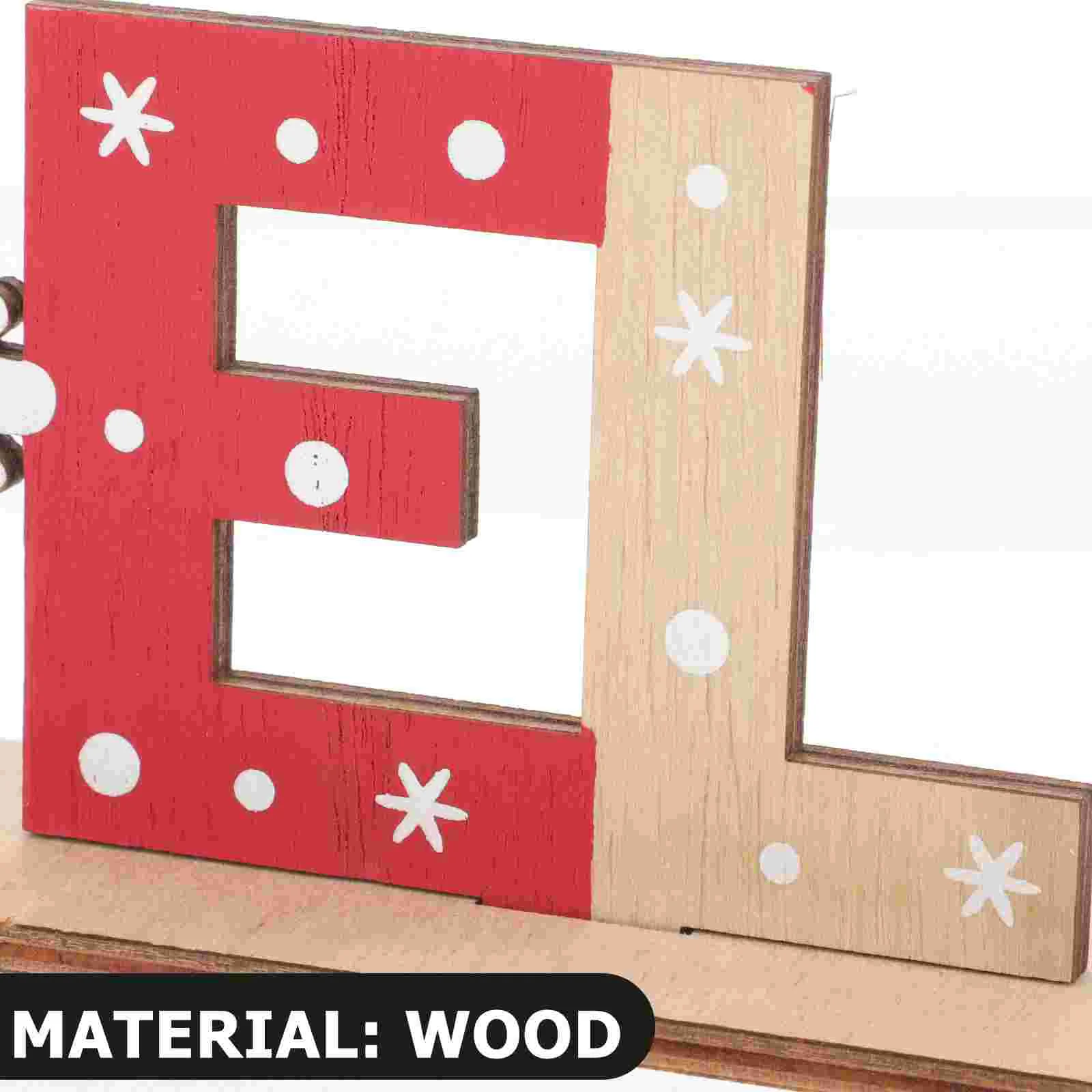 Snowflake Wood Plaque Sign Xmas Party Decoration Central Table Bamboo Christmas Noel