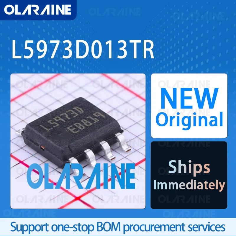 5/10/100Pcs L5973D013TR SOIC-8 original ic chip Switching regulators RoHS 1 Output Voltage 35 V Current 2.5 A Frequency 250 kHz