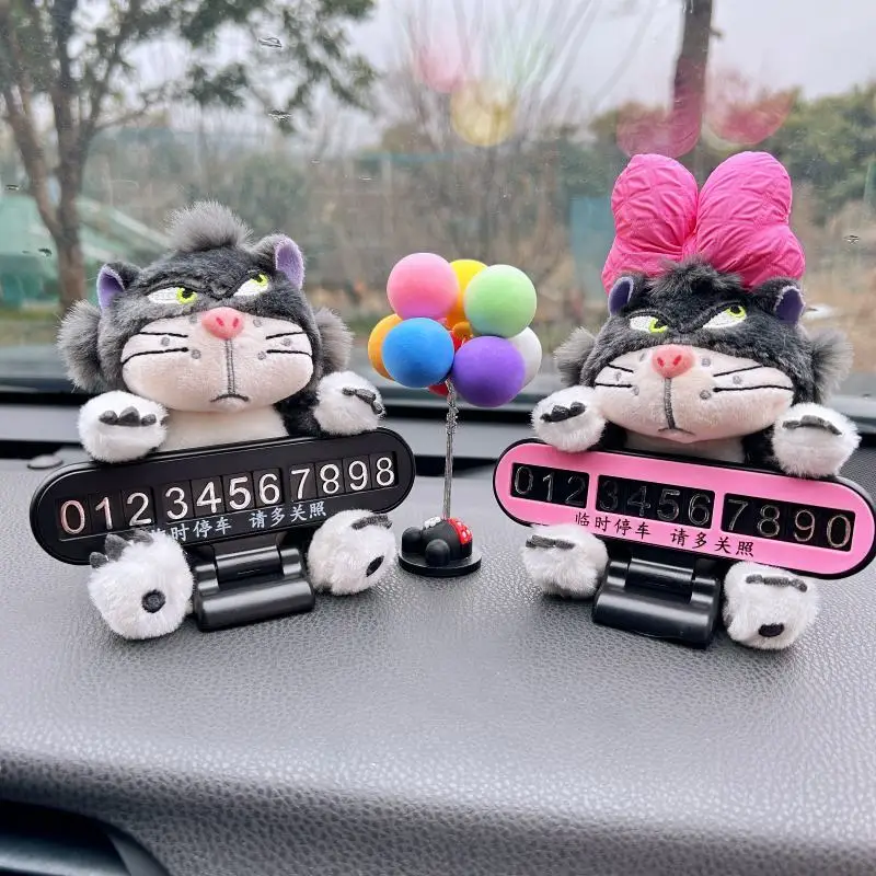 

Аниме Lucifer, автомобильная табличка с номером временной парковки, мультяшная табличка с номером телефона, автомобильная наклейка, Креативные аксессуары для интерьера автомобиля