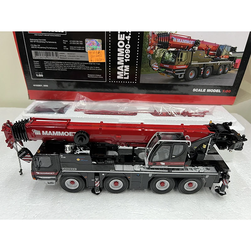 Mammoet 1:50 Scale LIEB-HERR LTM1090-4.2 Mobile Crane Construction Vehicle Engineering Machinery Diecast Toy Model Gift 410261