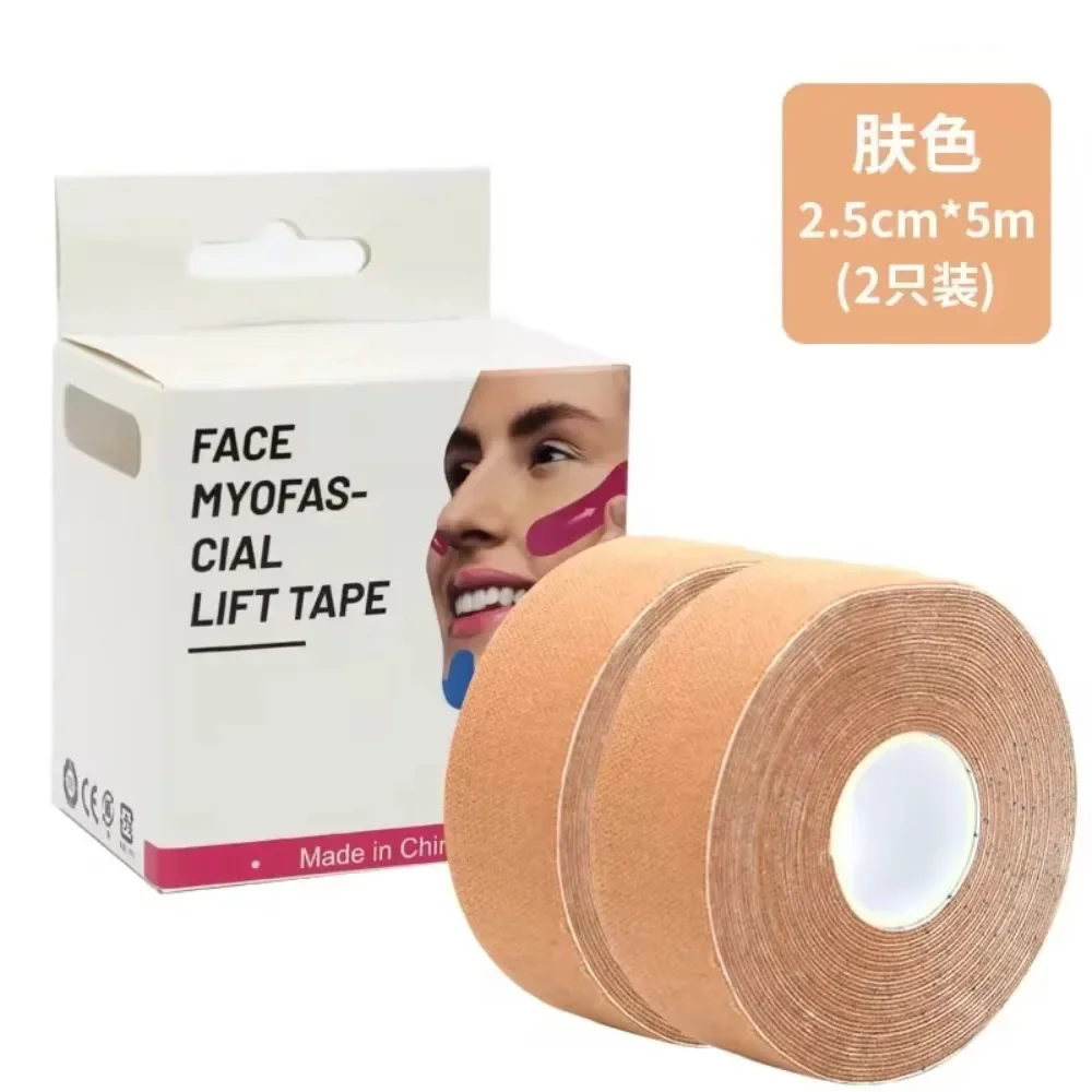 2.5CM*5M Kinesiology V Line Tape for Face Neck Eyes Lifting Wrinkle Remover Sticker Facial Skin Care Tool Protective Bandage