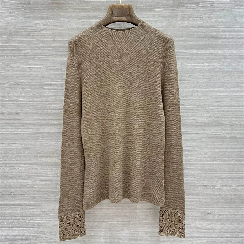 women's sweater New elastic knitted slim fit women's long sleeved top for autumn 2026 Wool blend pullover y2k women's jumper