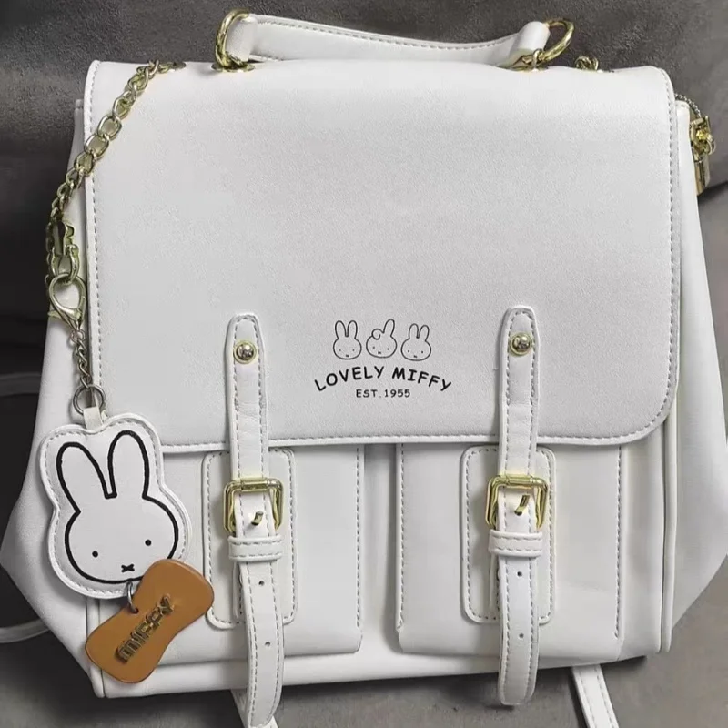 

В наличии: Новая сумка Miffy через плечо, однотонная, в японском стиле, простая, модная, универсальная, с уникальным дизайном, на одно плечо.