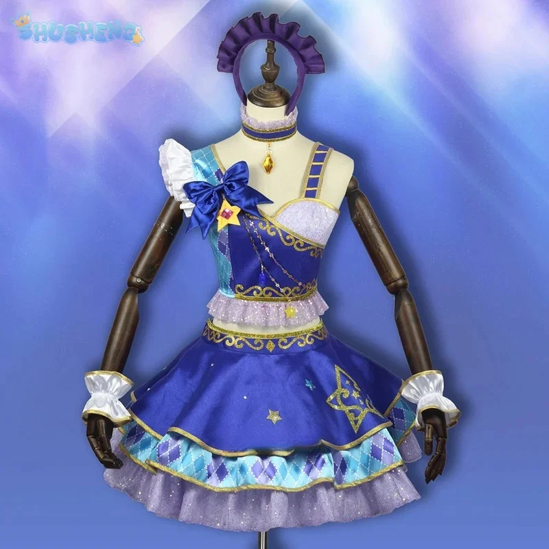 

Anime Aikatsu STARS！ Sakuraba Rola Cosplay Costume Women sweet dress necklaces props socks Halloween Christmas Lolita uniform