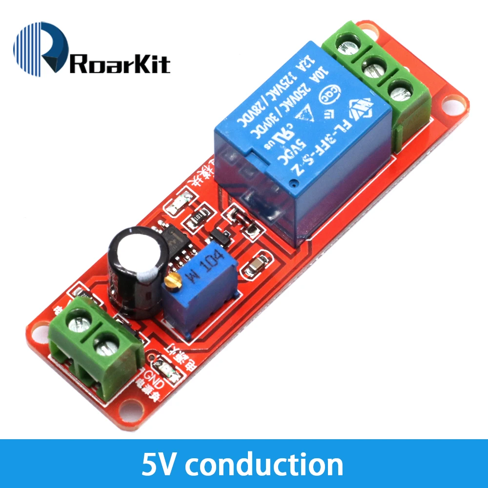 1Pcs NE555 Timer Switch Adjustable Module Time Delay Relay Module DC 5V / 12V Monostable Shield Power Switch 0~10S