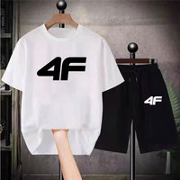 2025  Summer Print Men's T-shirts Shorts Set Suit Fashion Leisure Breath Sport Jogging Gym 2pcs Short Sleeve