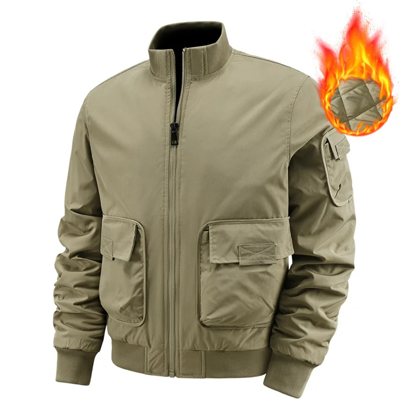 

2025 New Winter Season Men's Casual Jacket - Thick Multi-Pocket Flight Jacket - Versatile Retro American Baseball Shirt