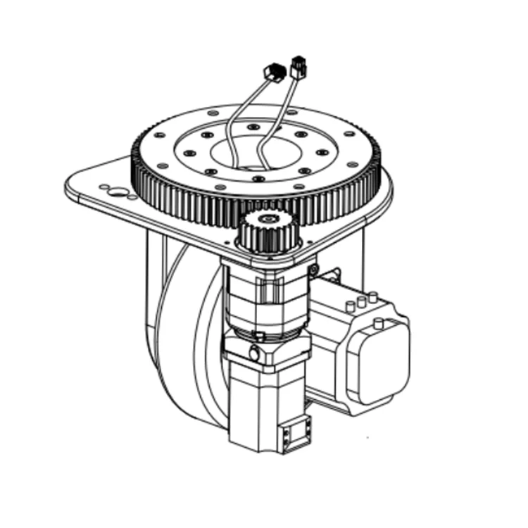 TZBOT Cheap Price Drive Wheel For Automated Guided Vehicle 3kw Drive Wheel With 750w Steer Motor