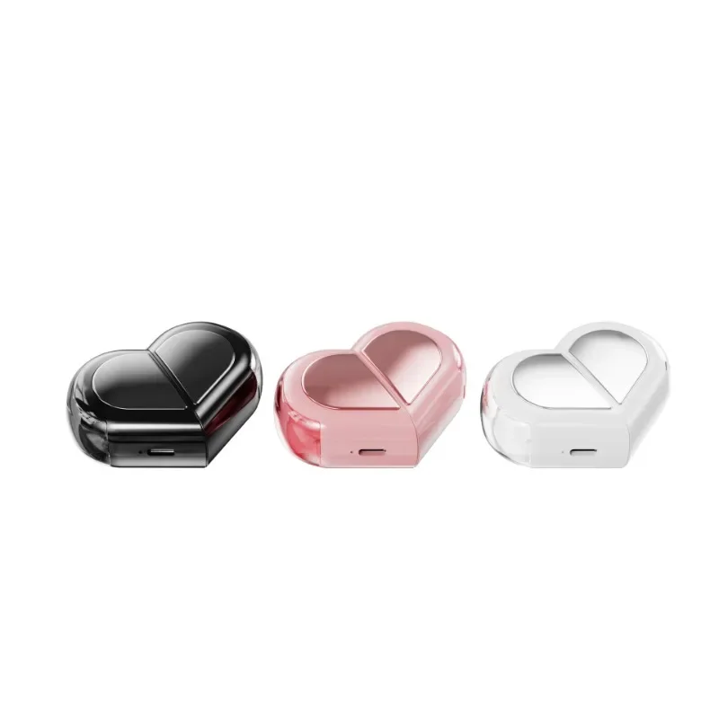 K520 Rotatable Bluetooth 5.3 TWS Wireless Earbuds Heart Shaped Transformable Sports and Travel Headphones