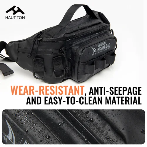 Imagen 2 del producto HAUT TON-abanico multifuncional para aparejos de pesca, caja ligera negra, bolsa de almacenamiento de carrete, viaje, Camping, senderismo al aire libre