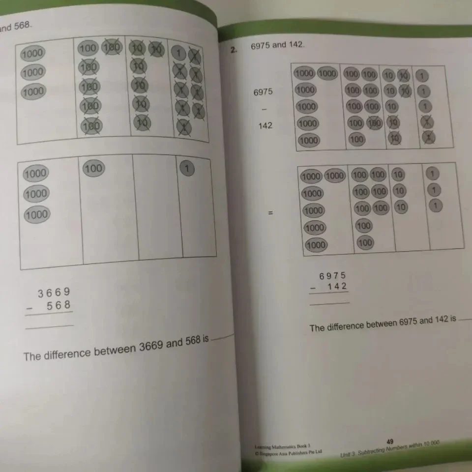 3-książki SAP Learning Math N K1 K2 Singapur Matematyka Przedszkole Seria do nauki Angielski zeszyt ćwiczeń