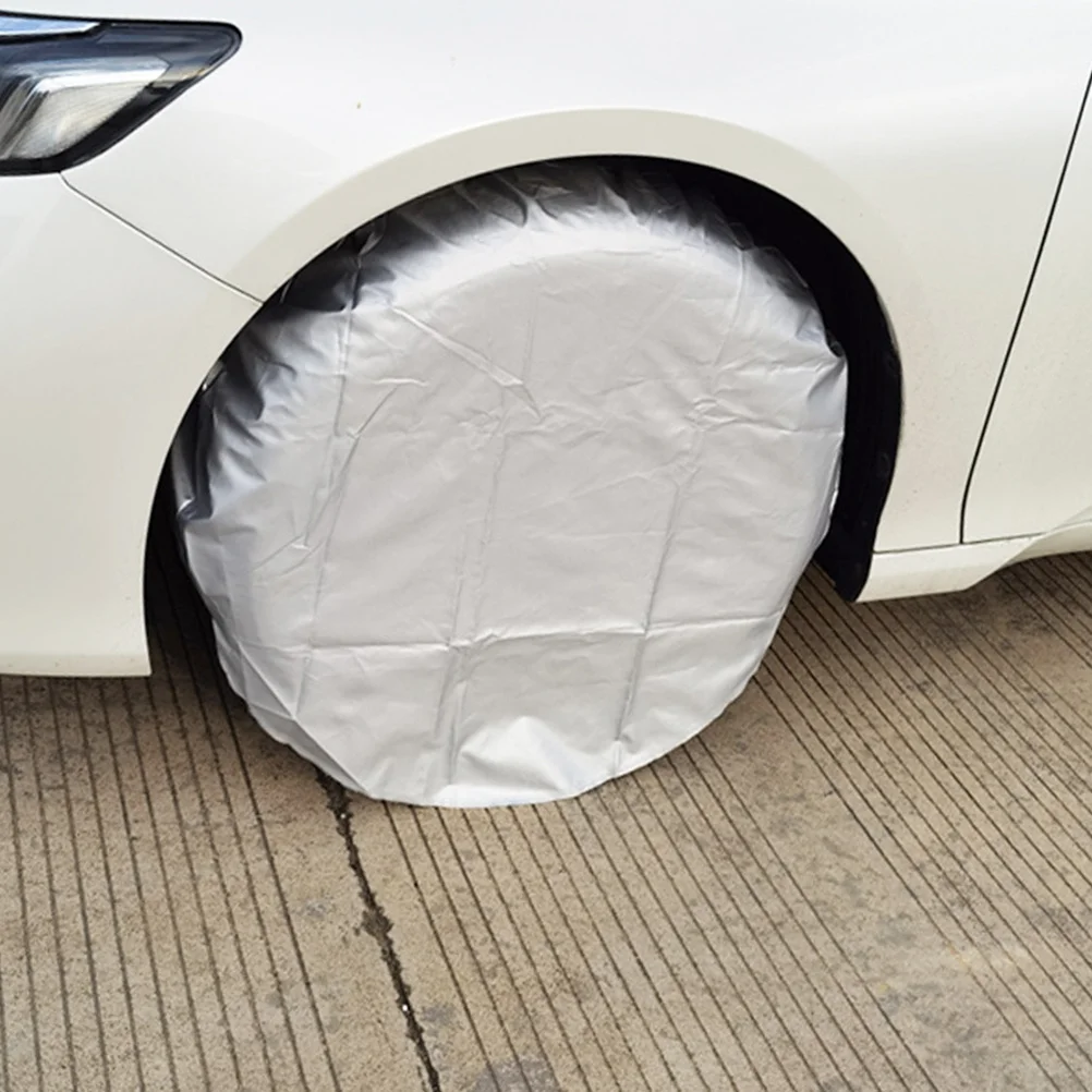 

4 pcs Rv Universal Wheel Protectors For Trailer Truck Rain Protection Tire Covers For Rv Wheel Tire Covers