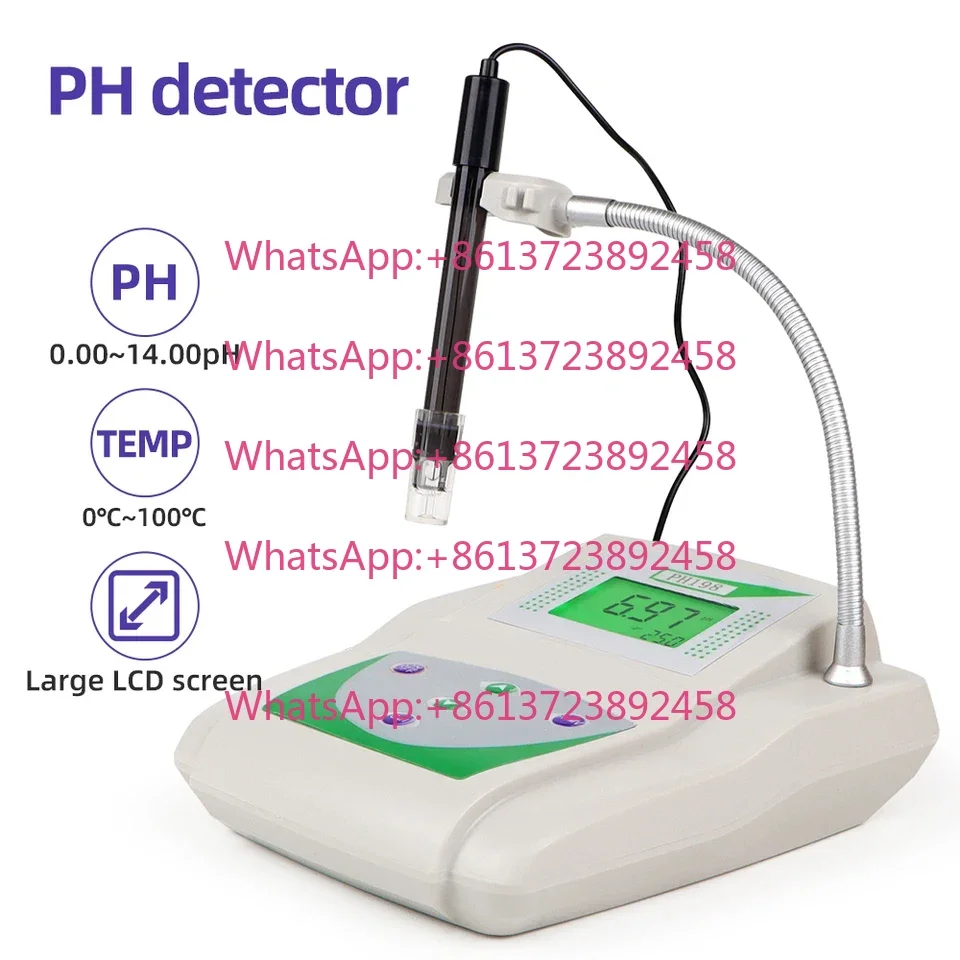 Digital Desktop PH & Temperature Meter Water Quality Tester with Temperature Compensation Acidity Measurement for Domestic Water