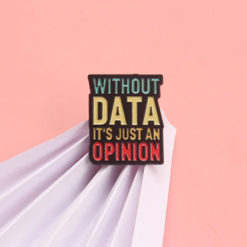 Vintage Data Quote Enamel Pin - 
