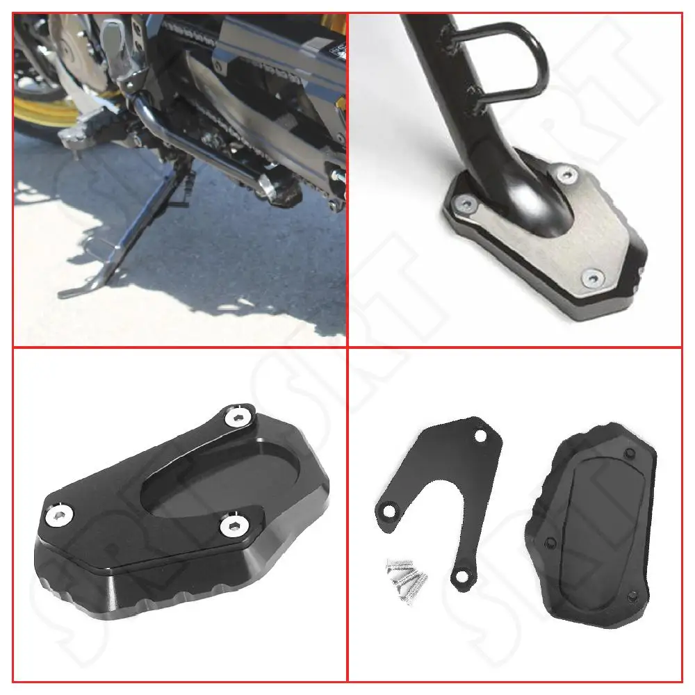 Apto para suzuki dl1050 xt v-strom 1050 dl 1050xt abs 2019-2023 suporte lateral da motocicleta extensor placa suporte de estacionamento almofada de extensão