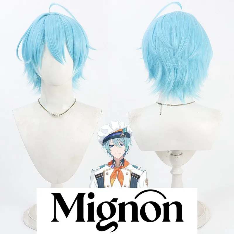 

VTuber Nagisa Torotte New Outfit cosplay wig blue silicone scalp Halloween gift