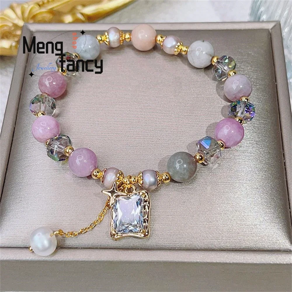 

New Holiday Style Crystal Bracelet Female Purple Super Flash Light Luxury Fashion Beaded Bracelet Fashion Jewelry Holiday Gifts