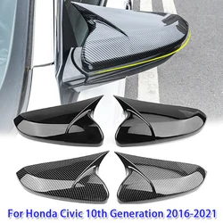 2pcs/set Car Exterior Rear View Mirror Housing for Honda Civic 10th Generation 2016-2021