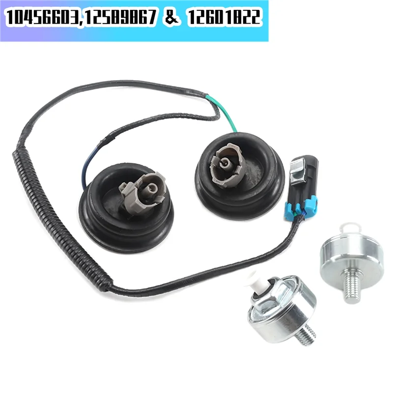 

A77Q-1Set Датчик детонации с жгутом проводов для Silverado GMC Sierra 10456603, 12589867 и 12601822, аксессуары