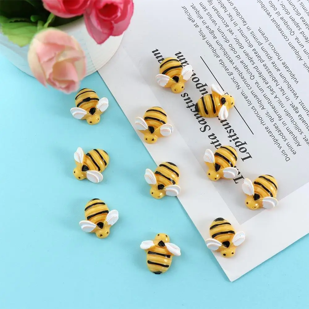 Craft Scrapbook Accessories Tiny Lovely Resin Bee Cabochon Miniature Flatback Embellishment