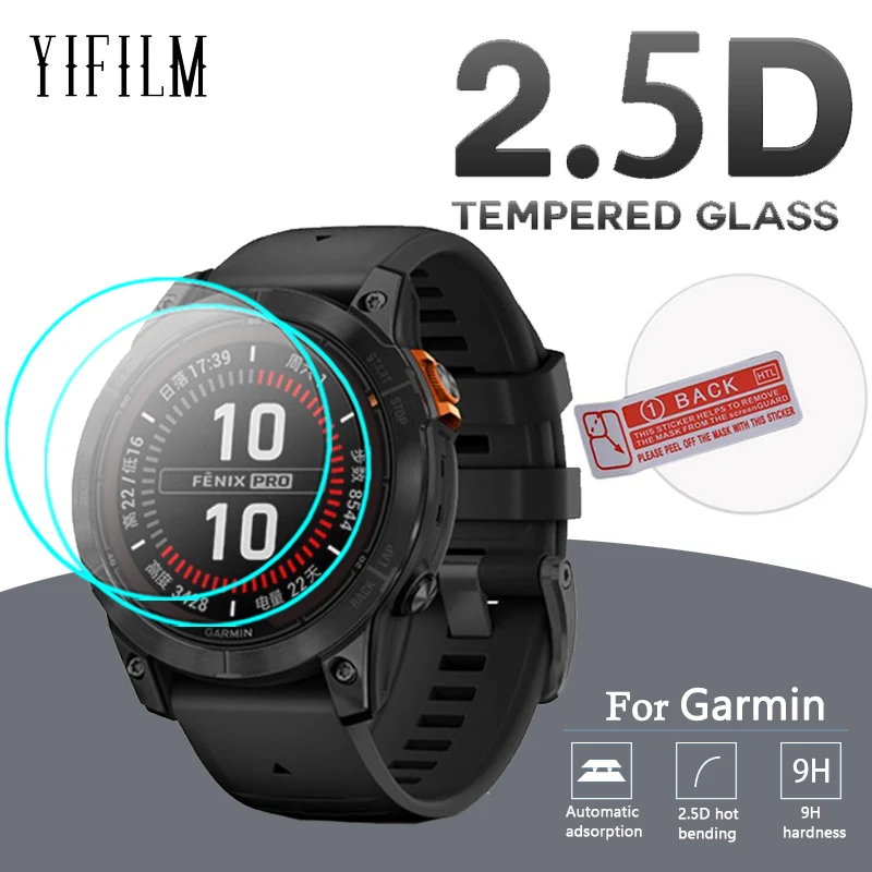 

2PCS HD Tempered Glass For Garmin Fenix 7X 7S 7 Pro Smartwatch Screen Protector Film Fenix7/7X/7S Pro 2.5D 9H Protective Glass