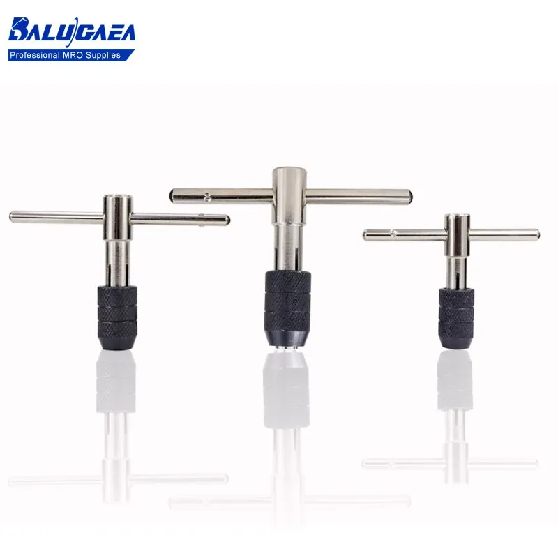 

Adjustable T-Handle Ratchet Tap Wrench M3-M6 M5-M8 M6-M12 Machine Screw Thread Metric Plug Tap Machinist Hand Tool