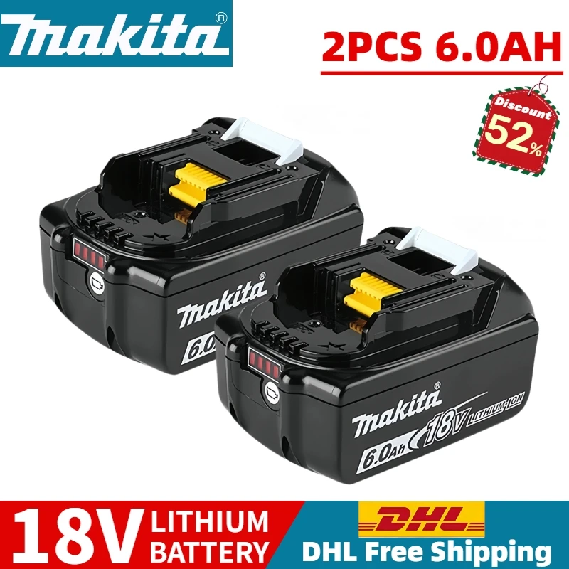 Original Makita battery, makita 18v tools battery 6Ah/5Ah/3Ah for Makita drill LXT DTW700 DDF487 DTD173 DGA404 DJV182 HR140D