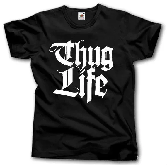 Simple Fashion Hip Hop Rap 2pac Tupac Thug Life T-Shirt. Summer Cotton Short Sleeve O-Neck Mens T Shirt New S-3XL