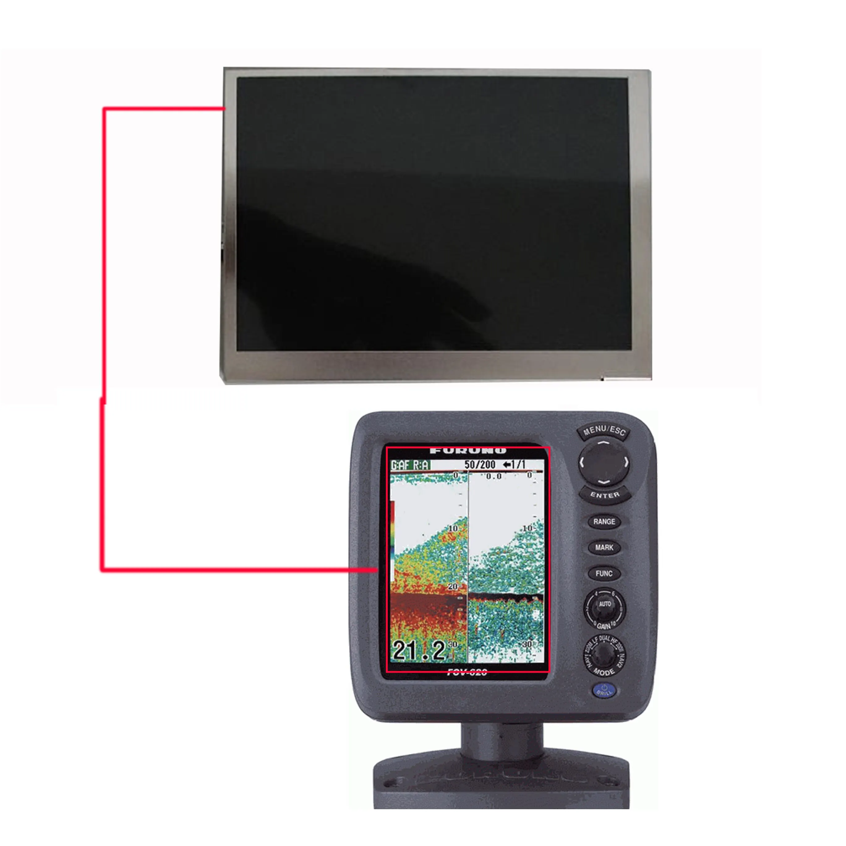 استبدال شاشة LCD 5.6 بوصة لجهاز فورونو فيش فايندر FCV-620: دليل شامل للمستخدمين