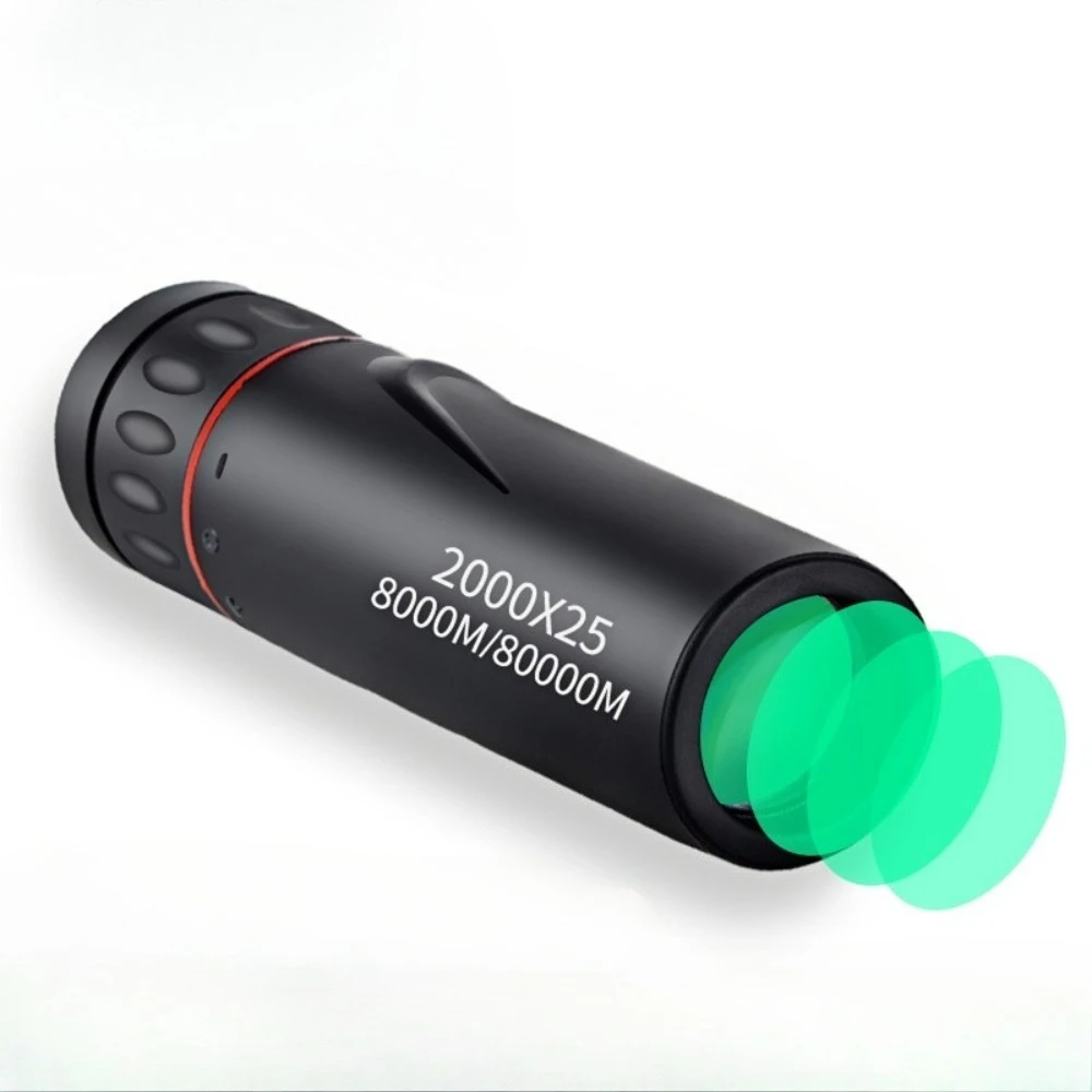 Mini Portable 2000x25 HD Monocular Telescope With Phone Holder For Camping Hunting Birdwatching Travel Phone Photography