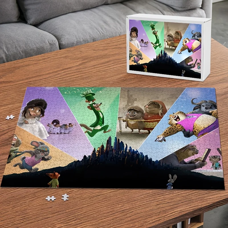 

1000pcs Disney Zootopia Judy Hopps and Nick Wild Poster Puzzle | High Difficulty, Home Decor, Perfect for Birthdays and Gifts