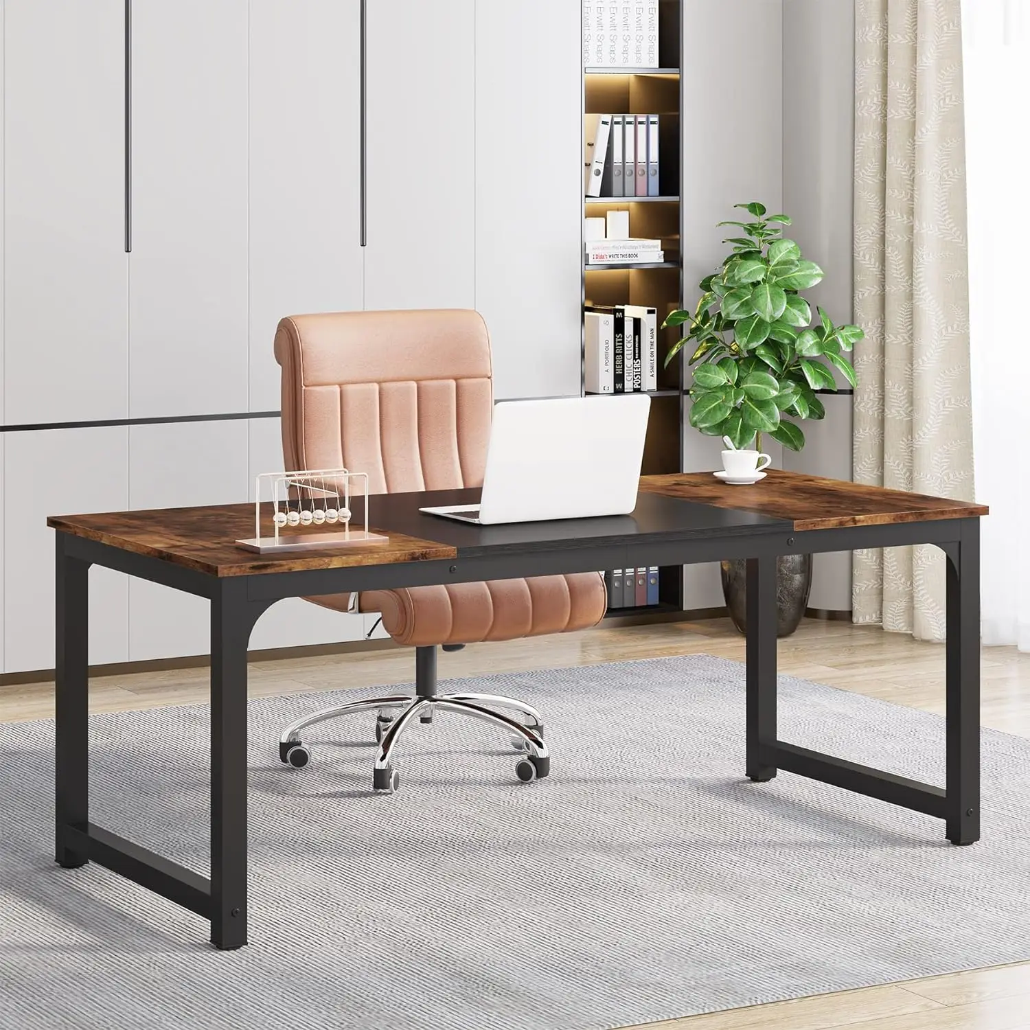 

Modern Computer Desk, 63 x 31.5 inch Large Office Desk Computer Table Study Writing Desk Workstation for Home Office