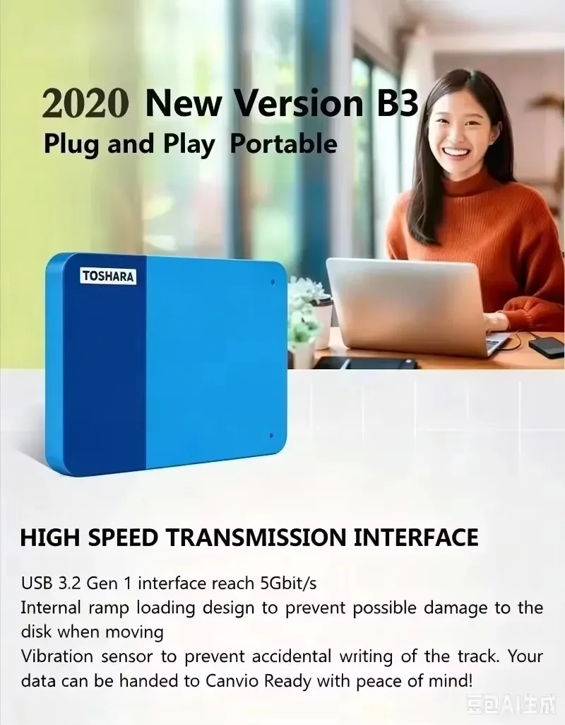 Multi-color selection Portable High Speed Disk 4TB External Hard Drive For Laptop Desktop Mac Android Phone Mobile Data Backup