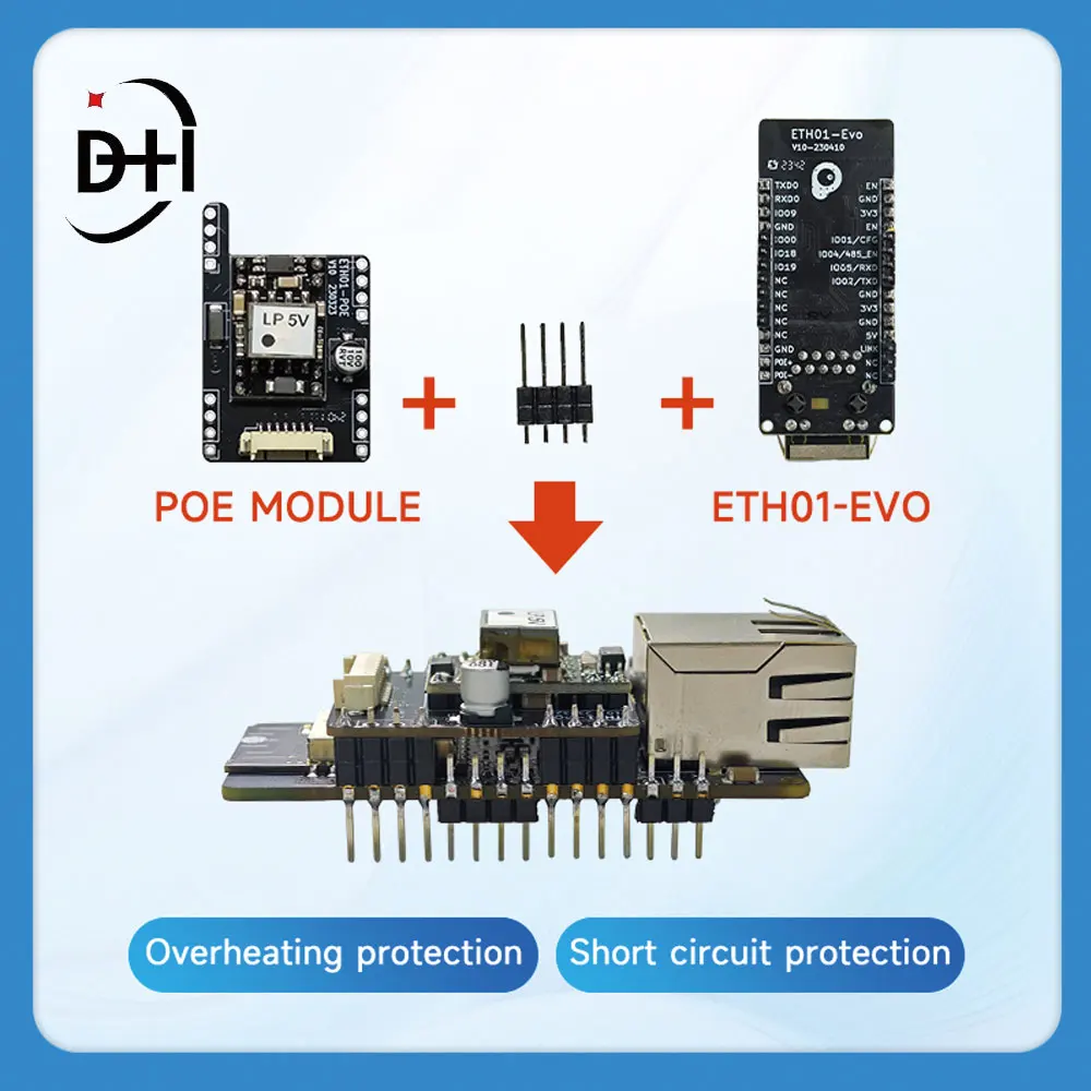 ETH01-EVO Enlightenment Display ESP32-C3 module WIFI Bluetooth Ethernet 3 in 1 Internet of Things Gateway Updated WT32-ETH01