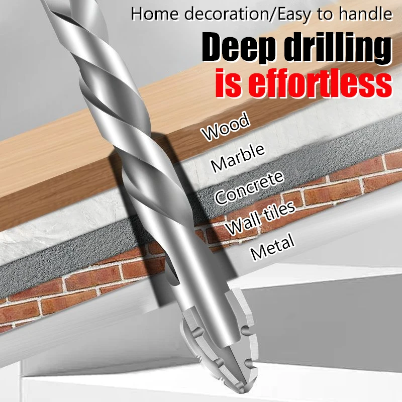 New Four-Flute Sawtooth Eccentric Drill Bit Professional Carpentry Tools For Glass Ceramic Concrete Brick Metal Drill Bit Set