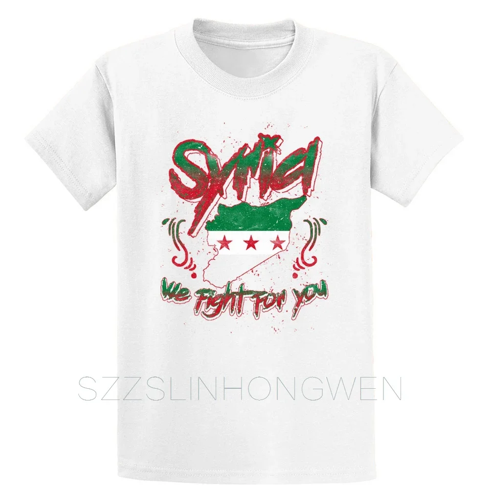 Country Shirt Syria We Fight For You T Shirt Summer Style Letter Plus Size 5xl Natural Sunlight Cotton Comfortable Printed Shirt