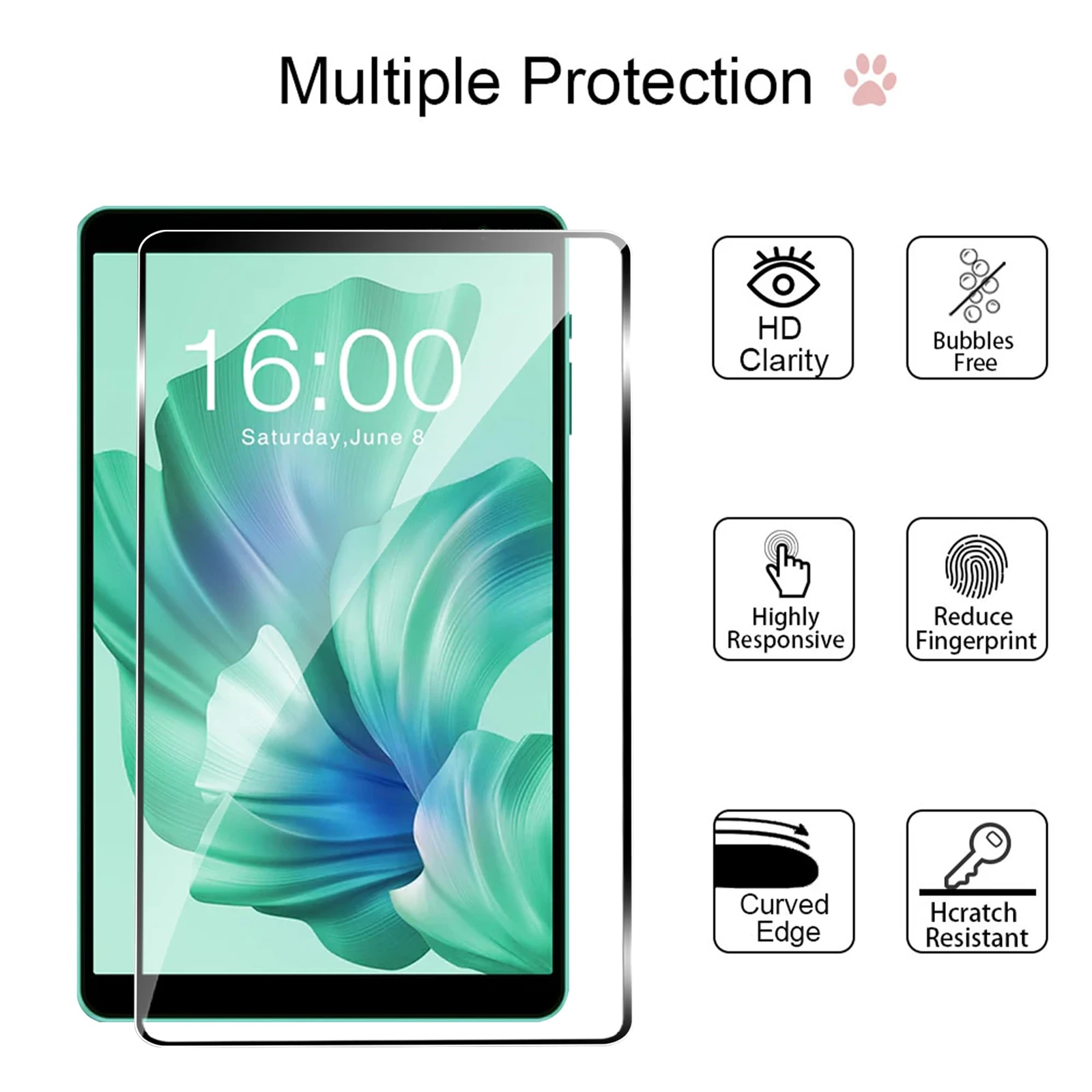 Screenprotector Voor Teclast P 85T 8 Inch Bubble-Free 9H Hardheid Krasbestendige Gehard Glas Film Voor Teclast P 85T 8 "2023