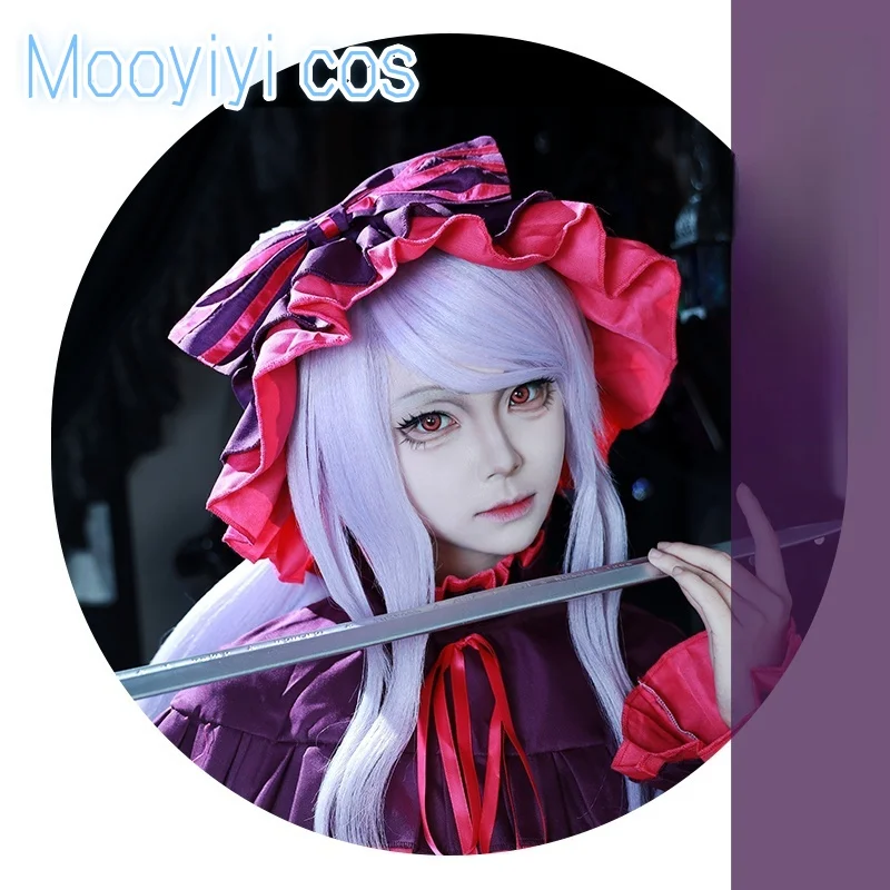 أزياء Shalltear Bloodfallen الجديدة التأثيرية للهالوين وعيد الميلاد وحفلات لعب الأدوار الهزلية الجديدة المخصصة Mooyiyi cos