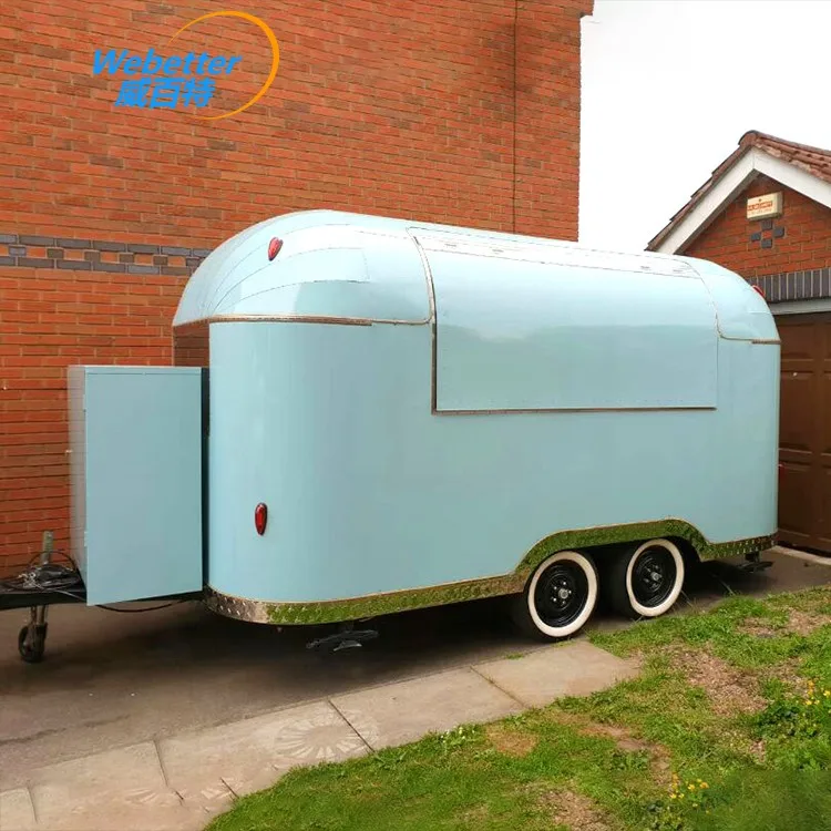 WEBETTER New Type Street Food Trailer for Selling Coffee Van Catering Cart Burgers Coffee Cart Ice Cream BBQ Mobile Food Truck