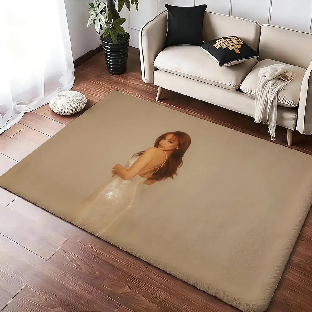 Ayliva Cool Singer Pop Music Floor Mat Soft Thickened Absorbent Non-Slip Bedroom Living Room Door Mat Home Decor Flannel Rugs
