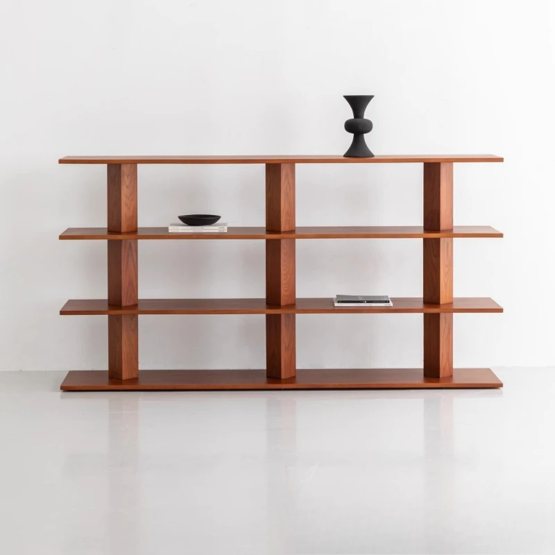

Nordic, solid wood, bookshelf, shelf, living room, floor-to-ceiling storage rack, partition rack, wall storage wall