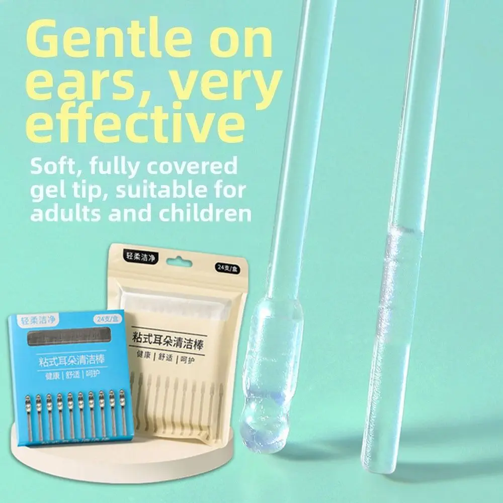جديد المتاح المتاح الأذن مسحات الأذن نظافة لينة لزجة مزيل شمع الأذن عصا الأذن الشمع أداة إزالة الصواميل لكبار السن الكبار طفل #2