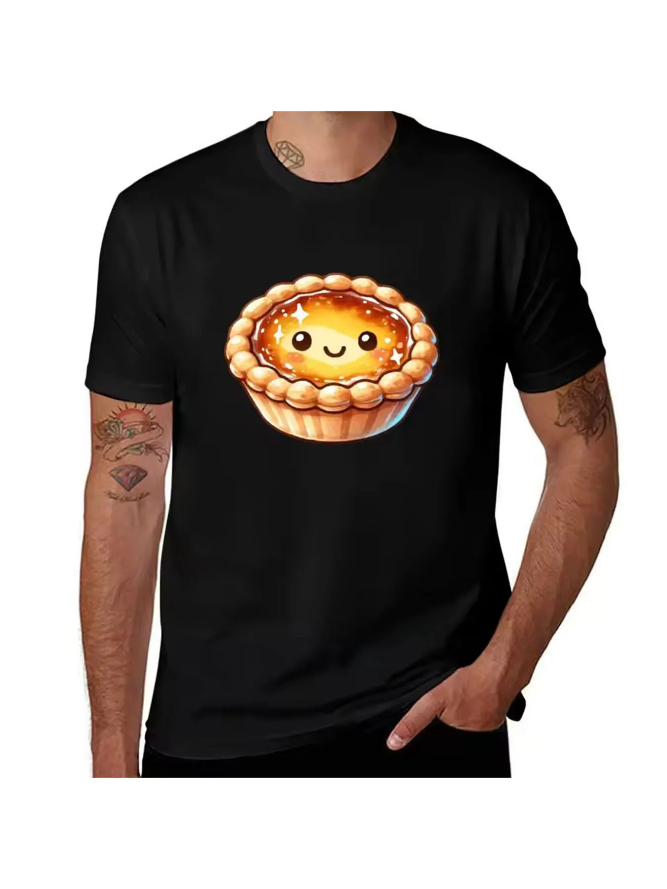 Cute Butter Tart T-Shirt Casual All Match Short Sleeve T-Shirt